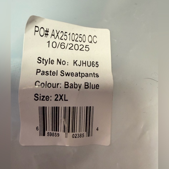Comfrt- Pastel Edition Sweatpants-Baby Blue- 2XL - Picture 6 of 6